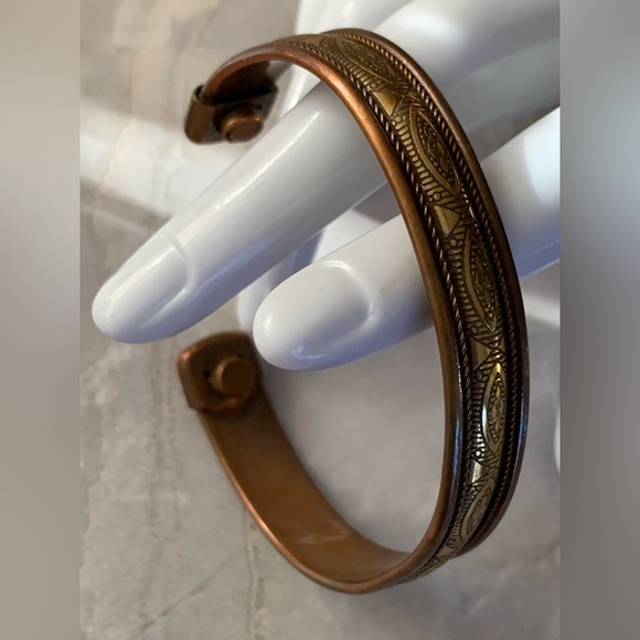 Copper and Brass Cuff Bracelet - Picture 6 of 6